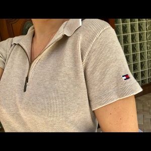 Tommy Hilfiger zip up polo shirt